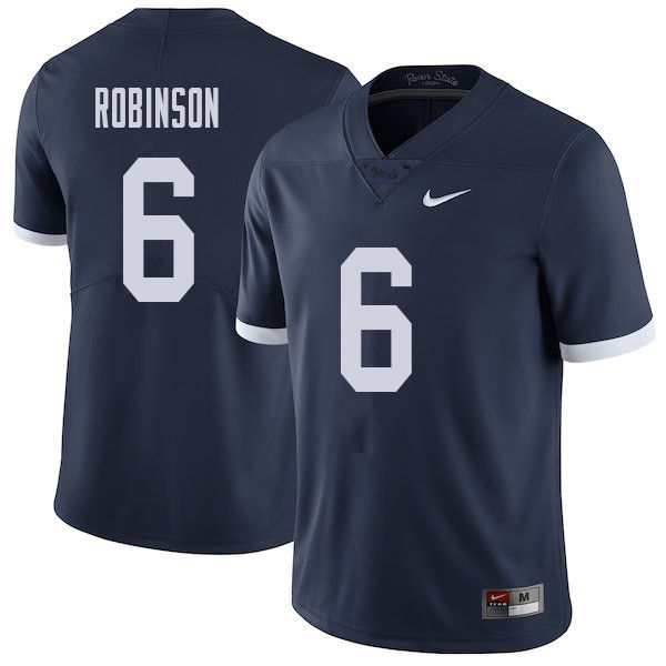 NCAA Nike Men's Penn State Nittany Lions Andre Robinson #6 College Football Authentic Throwback Navy Stitched Jersey ZAO0498AG